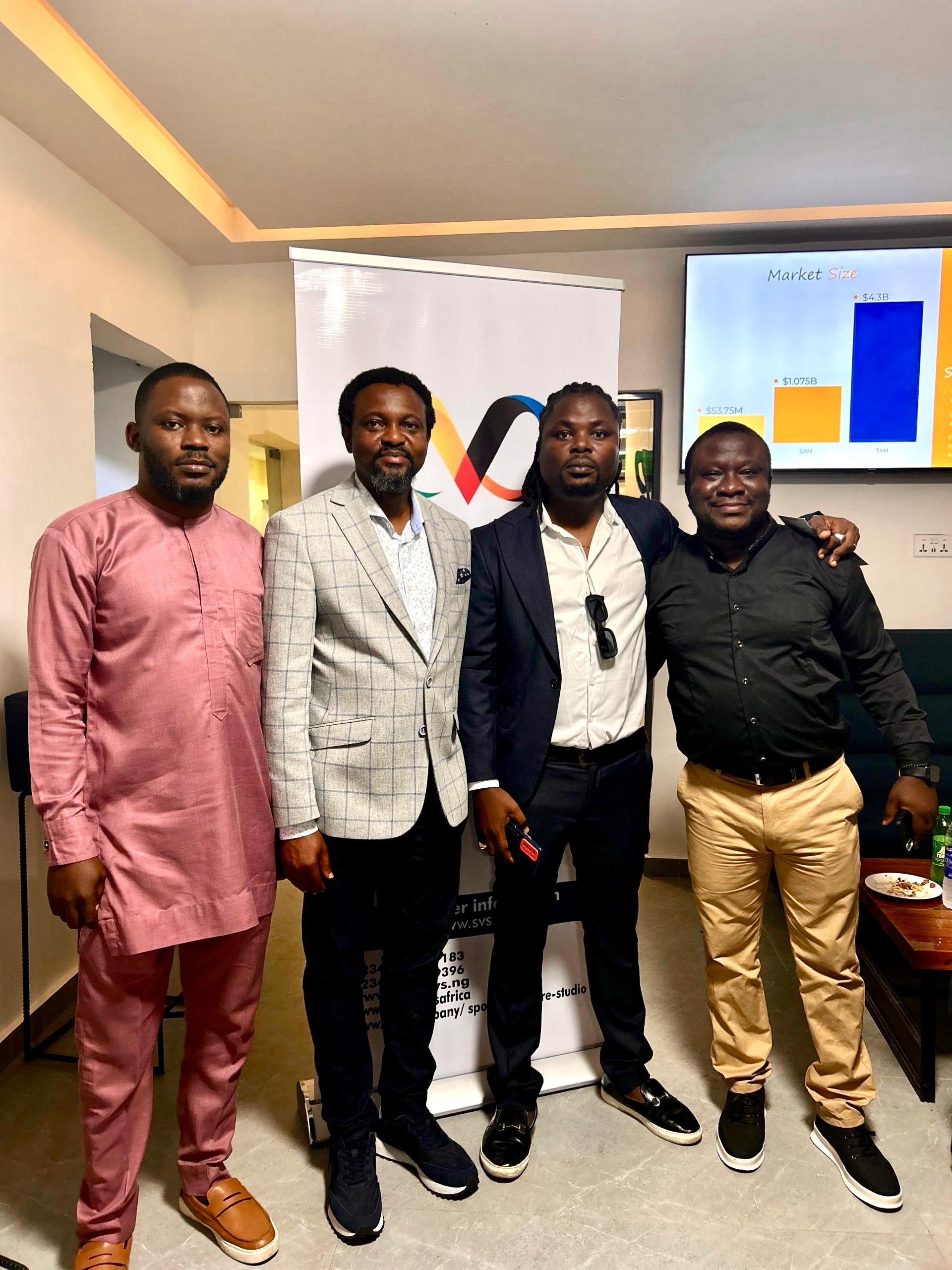 Attendees at the launch event with market size presentation